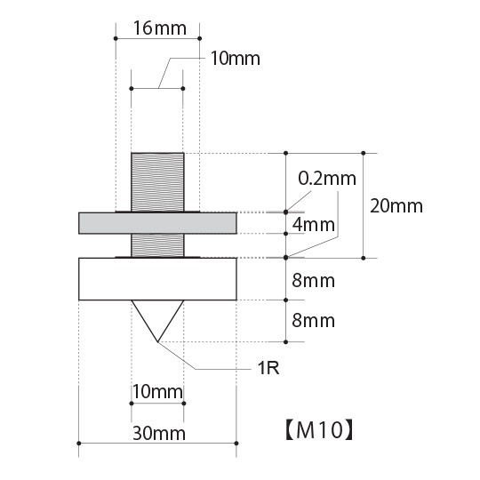 オーディオリプラス RSI-M10-4P 汎用スペシャルスパイクインシュレーター10mmネジ仕様【4個1組】Audio Replas[RSIM104P] 返品種別A