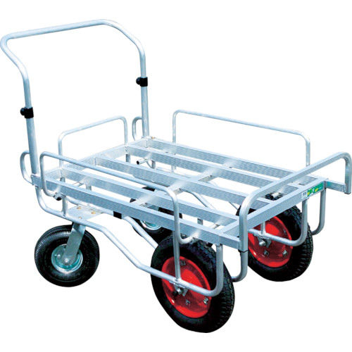 ハラックス CHJ-2000 アルミ製運搬車 愛菜号 前輪13×3T後輪350×4エアー入2輪自在タイプ 積載面950〜1150×700〜960mm【他商品との同時購入不可】メーカー直送品(沖縄県・離島はお届け対象外となります)[CHJ2000] 返品種別B