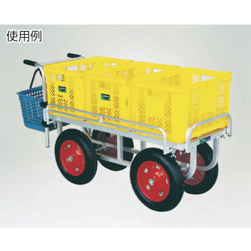 ハラックス CH-1334N アルミ製運搬車 愛菜号 13×3Nノーパンクタイヤ 積載面1100〜1250×420〜620mm【他商品との同時購入不可】メーカー直送品(沖縄県・離島はお届け対象外となります)[CH1334N] 返品種別B_1