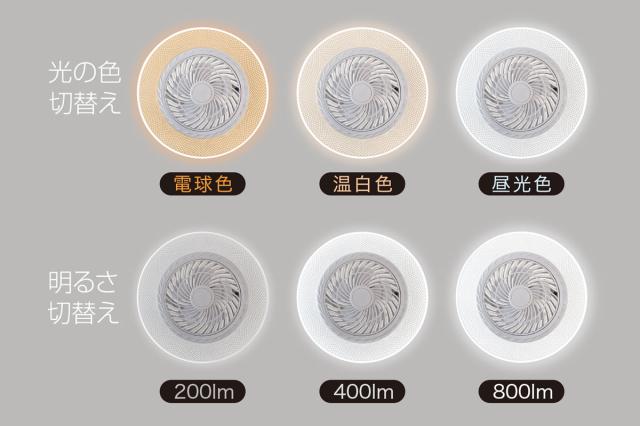 大進 DLF-H800WH LEDライト ファン付き【カチット式】DAISHIN[DLFH800WH] 返品種別Aの通販は