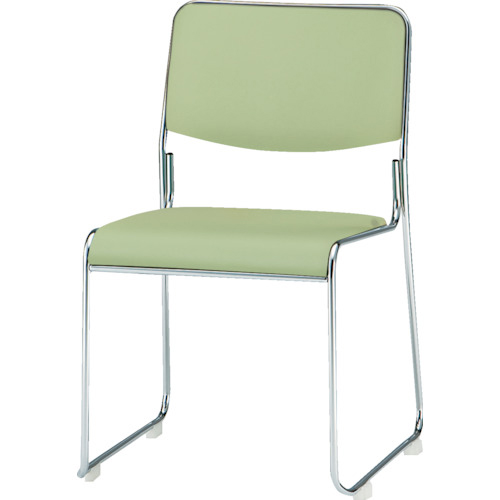 TOKIO FSC-15ML-LG スタッキングチェア メッキ脚タイプ ビニールレザー（リーフグリーン）[FSC15MLLG] 返品種別A