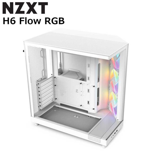 NZXT CC-H61FW-R1 NZXT ミドルタワーPCケース H6 FLOW RGB
