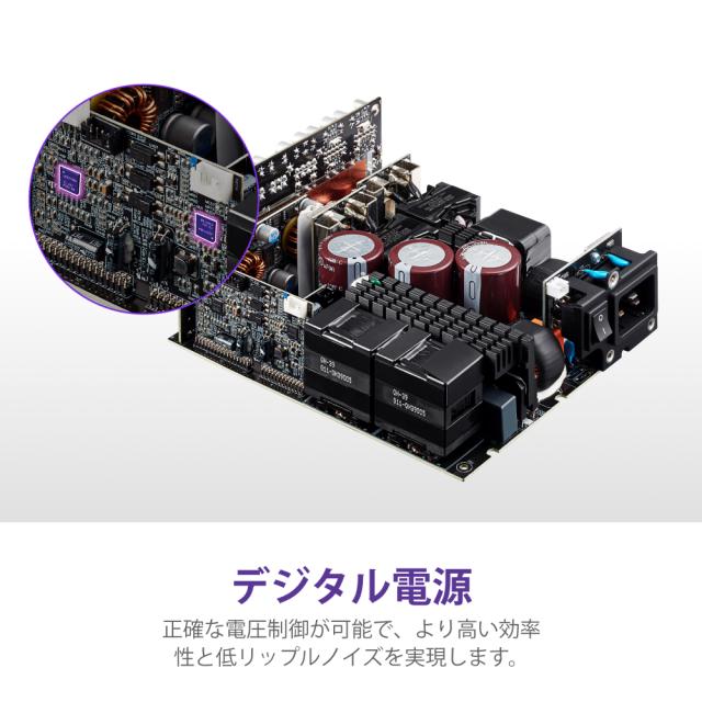 NZXT PA-5P1BB-JP PC電源 ATX3.1規格準拠 C1500 80Plus Platinum（2024）（ブラック）[PA5P1BBJP] 返品種別B_6