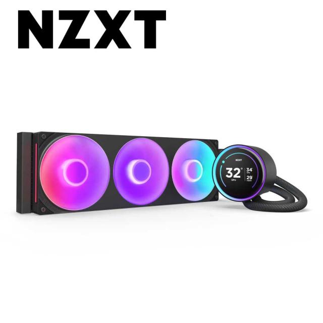 NZXT 簡易水冷CPUクーラー F360 RGB CORE シングルフレームファン採用(ブラック) KRAKEN ELITE (2024) RL-KR36E-B2返品種別B