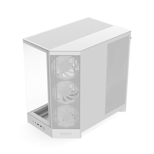NZXT CM-H92FW-R1 大型デュアルチャンバー構造採用のATXケース H9 FLOW RGB（2025）【ATX /Micro ATX /Mini-ITX】（ホワイト）[CMH92FWR1] 返品種別B_1