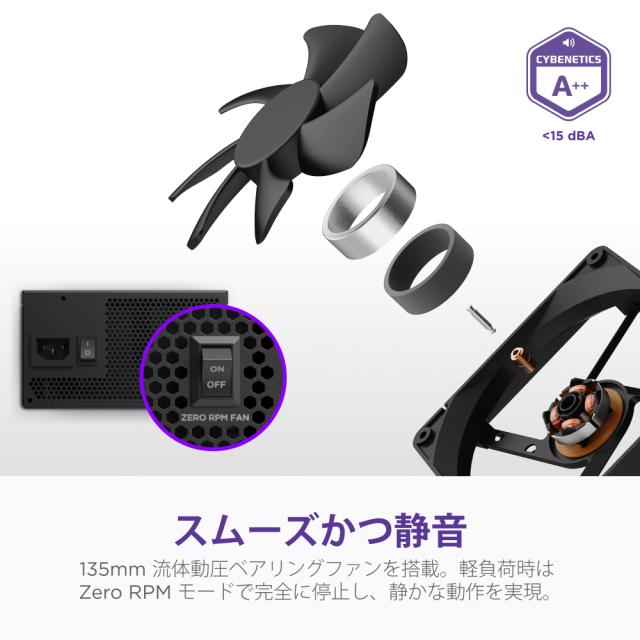 NZXT PA-8G3BB-JP 電源ユニット C850 Gold Core ATX3.1 850W（ブラック）[PA8G3BBJP] 返品種別B_4