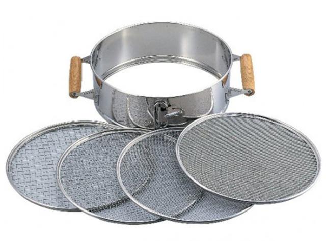 喜久和 #1370 18-8ステン取手付篩 替アミ4入[1370キクワ] 返品種別B