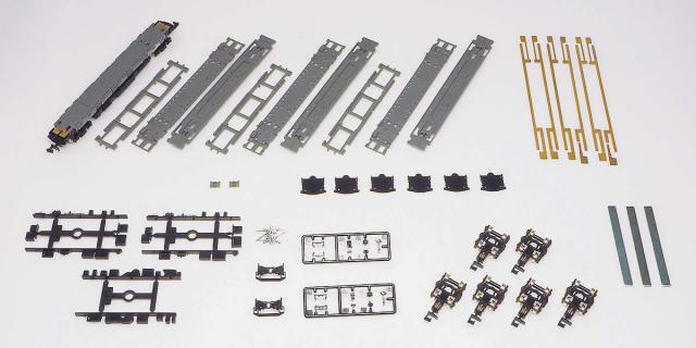 グリーンマックス 【再生産】(N) 7505 床下台車セット 通勤タイプ 冷房車 基本4両用A（動力付き） GM 7505 ダイシャセット返品種別B