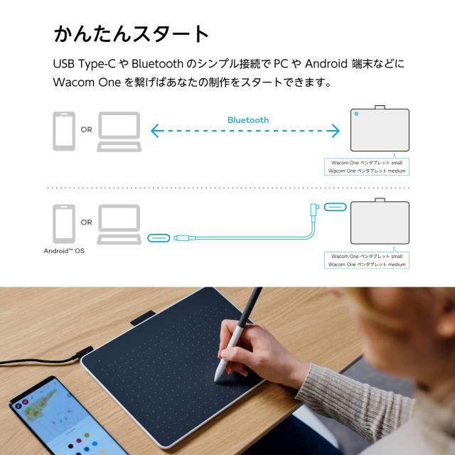 WACOM CTC6110WLW0D Wacom One ペンタブレット mediumワコム[CTC6110WLW0D] 返品種別A_1