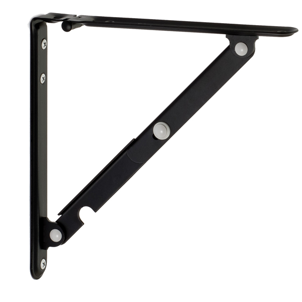 田邊金属工業所 ブラケット＆フックシリーズ Folding bracket S #04 マットブラック 1組(2本) 854-1091返品種別A