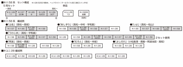 カトー (N) 10-1804 キハ58系 急行「土佐」 5両セット カトー 10-1804