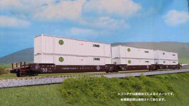 ホビーセンターカトー (N) 106-6185 MAXI-IV BNSF 旧ロゴ 3両セット HUB(白)コンテナ搭載 #253770 返品種別B