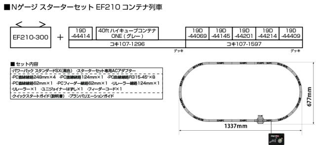 カトー (N) 10-020 Nゲージ スターターセット EF210コンテナ列車 カト- 10-020 スターターセット EF210コンテナレッシャ返品種別B_1