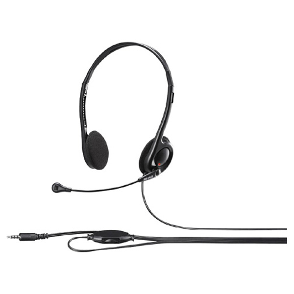 バッファロー BSHSHCS100BK 両耳ヘッドバンド式 ステレオヘッドセット 4極ミニプラグ接続（ブラック）BUFFALO[BSHSHCS100BK] 返品種別A