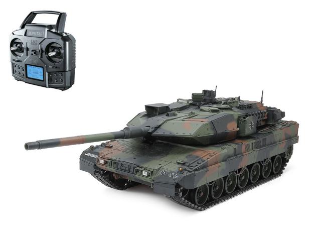 タミヤ 【再生産】1/16電動RC  レオパルト2 A7V フルオペレーションセット（4chプロポ付）【56046】  返品種別B