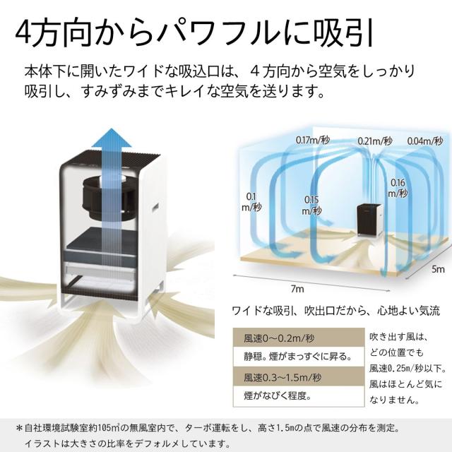 ダイニチ CL-HB924-WT 空気清浄機（38畳まで ホワイト×ブラウン）DAINICHI[CLHB924WT] 返品種別A_4