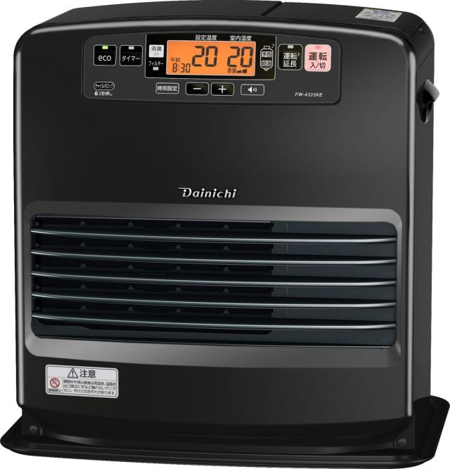 ダイニチ 石油ファンヒーター（木造11畳/コンクリート15畳まで チャコールブラック） 【暖房器具】DAINICHI FW-4325KE-K返品種別A