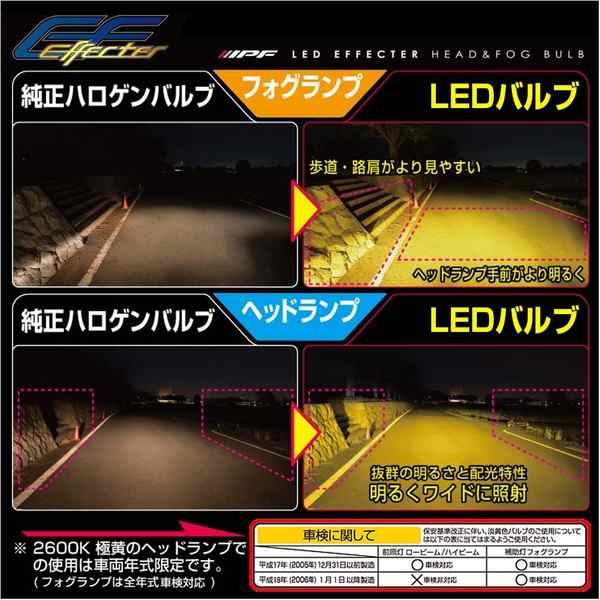 IPF ヘッドライト フォグランプ LED バルブ エフェクターシリーズ