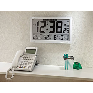 ノア精密 電波置き掛け兼用時計MAG　エアサーチメルスター W-602WH[W602WH] 返品種別A_1