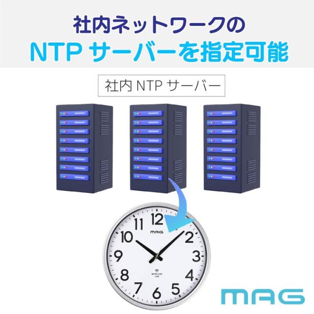 ノア精密 掛け時計MAG 無線LAN掛時計 W825SMZ[W825SMZ] 返品種別A_3