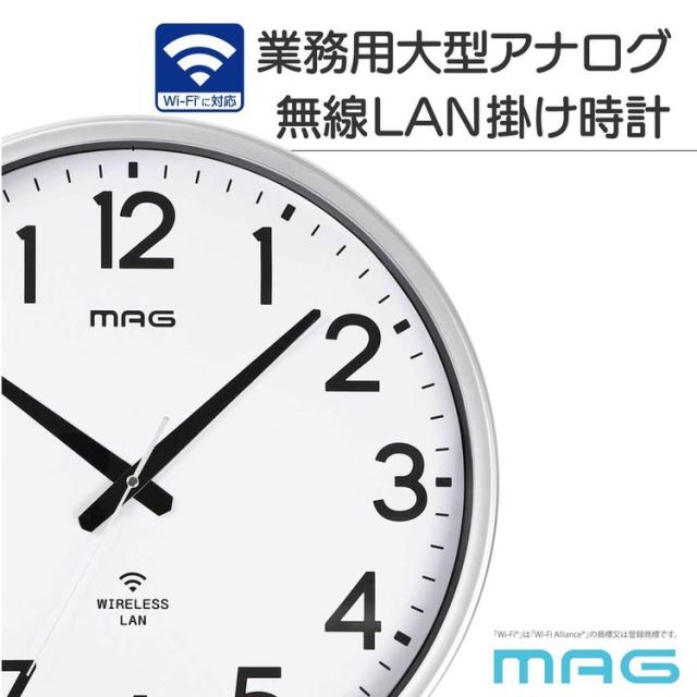 ノア精密 掛け時計MAG 無線LAN掛時計 W825SMZ[W825SMZ] 返品種別A_6