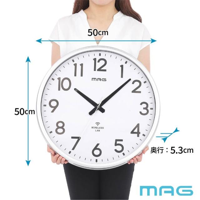 ノア精密 掛け時計MAG 無線LAN掛時計 W825SMZ[W825SMZ] 返品種別A_10