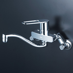 KVK MSK110KERUT 壁付き2穴 シングル混合栓(キッチン用)【水栓】KVK[MSK110KERUT] 返品種別B