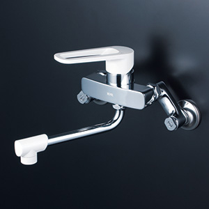 KVK MSK110KR2 壁付き2穴 シングル混合栓(キッチン用)【水栓】KVK[MSK110KR2] 返品種別B