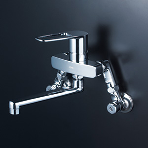 KVK MSK110KEST 壁付き2穴 シングル混合栓(キッチン用)【水栓】KVK[MSK110KEST] 返品種別B