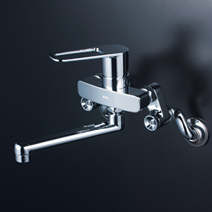 KVK MSK110KTKT 壁付き2穴 取替用シングル混合栓(キッチン用)【水栓】KVK[MSK110KTKT] 返品種別B