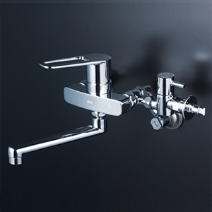 KVK MSK110KBT 壁付き2穴 シングル混合栓(キッチン用)【水栓】KVK[MSK110KBT] 返品種別B