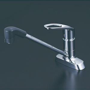 KVK KM5081TF 台付き2穴 シングル混合栓（キッチン用）【水栓】KVK[KM5081TF] 返品種別B