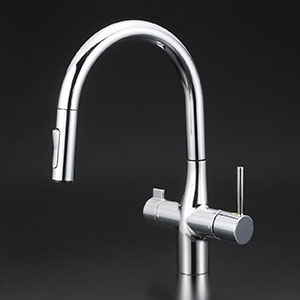 KVK KM6081V11EC 台付き1穴 シングル混合栓(キッチン用)【水栓】KVK[KM6081V11EC] 返品種別B