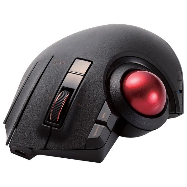 エレコム M-XPT1MRBK 有線/ワイヤレス（2.4GHz）/Bluetooth対応 親指トラックボールマウス 8ボタン（ブラック）チルト機能[MXPT1MRBK] 返品種別A