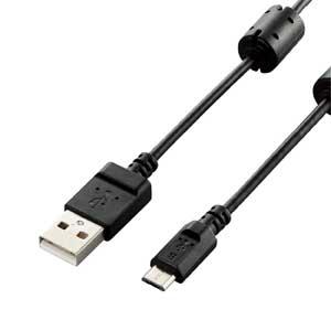 エレコム DGW-AMBF15BK カメラ接続用USBケーブル [A to microB] 1.5m 0.5A（ブラック）ELECOM[DGWAMBF15BK] 返品種別A