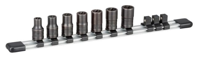 TONE HTR307 トルネードソケットセット（ホルダー付）7点 差込角9.5mm右ねじ緩め専用（左回転専用）[HTR307] 返品種別B