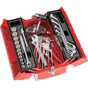 TONE TSS460 ツールセット整備用工具セット（両開きタイプ）[TSS460TONE] 返品種別B