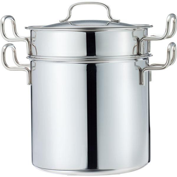 ジオプロダクト GEO-21P(ワイヨツト) 【IH対応】パスタポット 6.8L（シルバー）GEO PRODUCTS GEO-21P[GEO21Pワイヨツト] 返品種別A