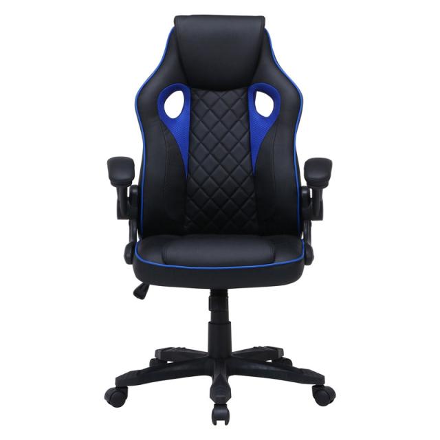 不二貿易 15508 ゲーミングチェアー(ブラック/ブルー)シグナル[15508フジボウエキ] 返品種別A_1