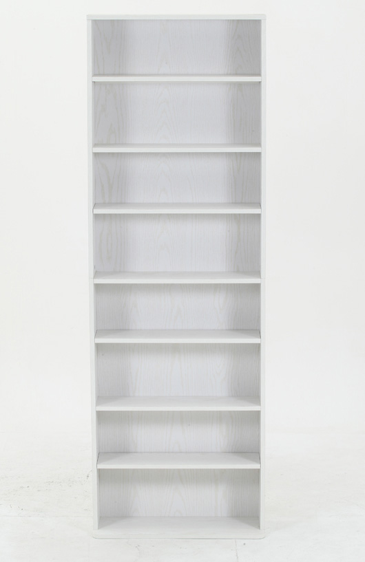 不二貿易 51499 大容量スリム書棚 60幅（オークホワイト）[51499フジボウエキ] 返品種別A_1