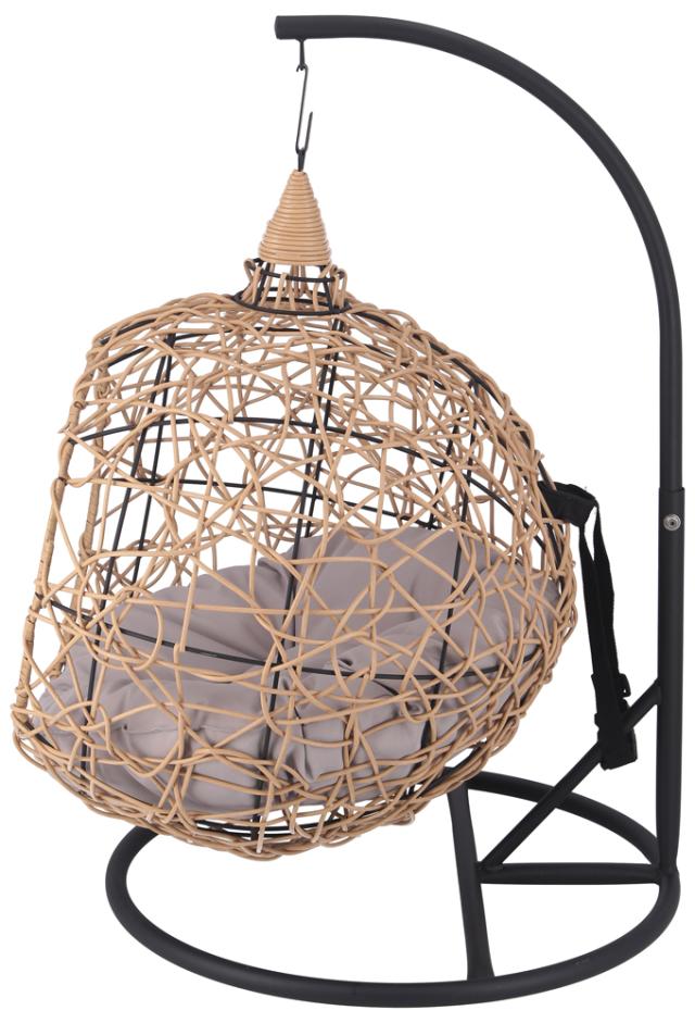 不二貿易 51736 ペット用ハンギングチェア ラウンド（ナチュラル）[51736フジボウエキ] 返品種別A_3