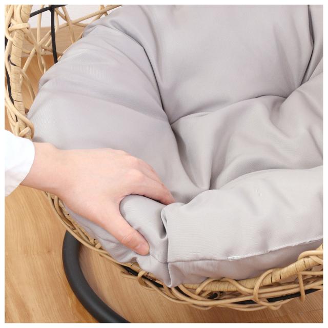 不二貿易 51736 ペット用ハンギングチェア ラウンド（ナチュラル）[51736フジボウエキ] 返品種別A_10