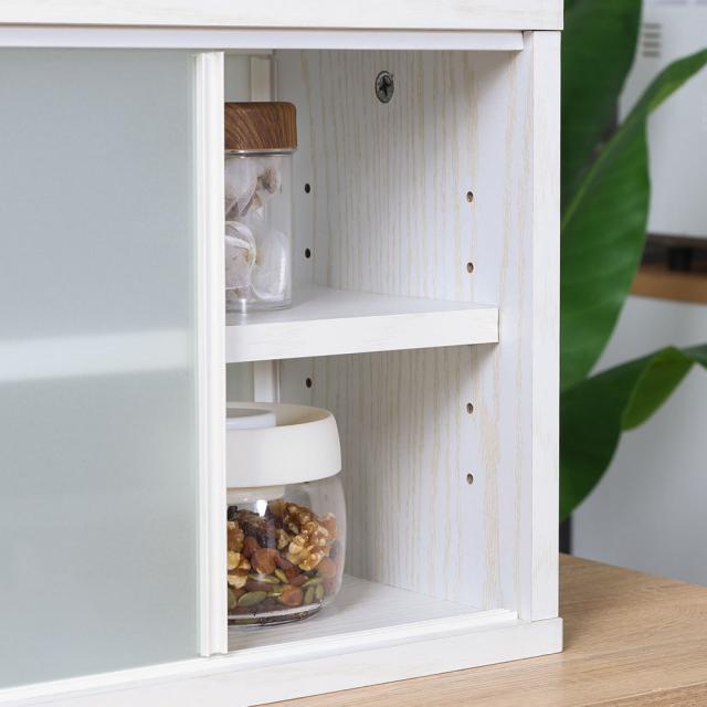 不二貿易 52288 カウンター上収納ラック 120幅（オークホワイト