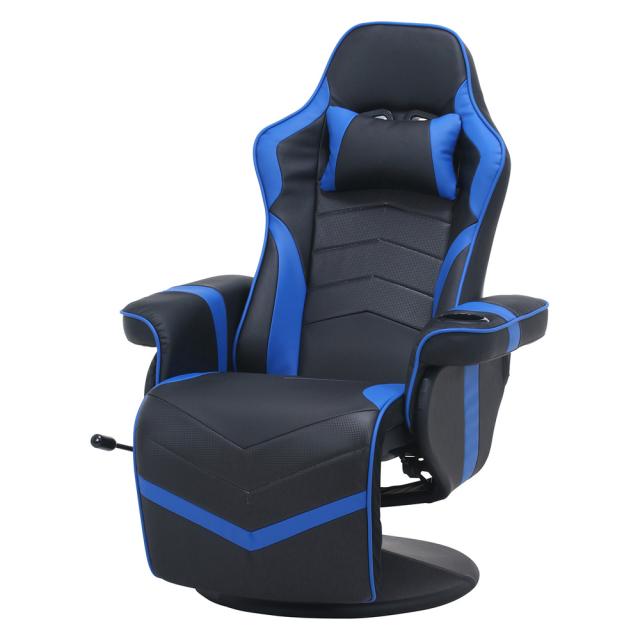 不二貿易 53318 ゲーミングパーソナルチェア カーナ（ブラック/ブルー）[53318フジボウエキ] 返品種別A