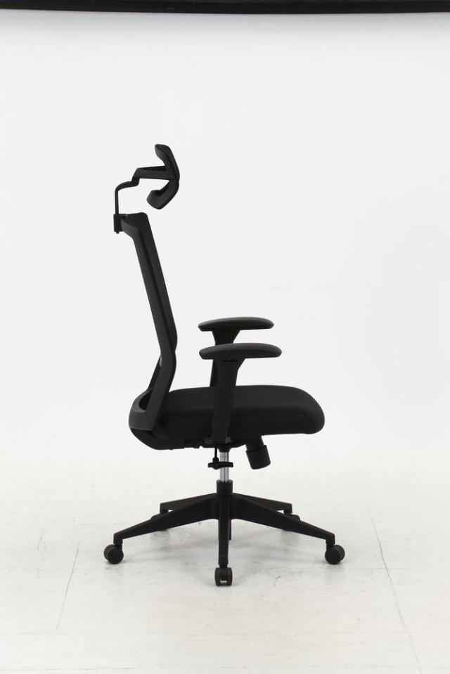 不二貿易 70516 ヘッド付きハイバックチェア マスターIV（ブラック）[70516フジボウエキ] 返品種別A_4