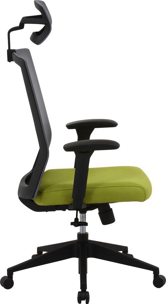 不二貿易 70518 ヘッド付きハイバックチェア マスターIV（グリーン）[70518フジボウエキ] 返品種別A_4
