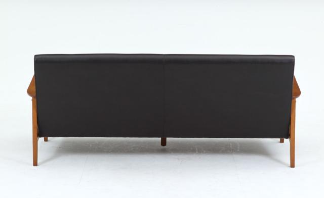 不二貿易 71734 バイキャストPUソファ ミート 3P（ダークブラウン）[71734フジボウエキ] 返品種別A_3