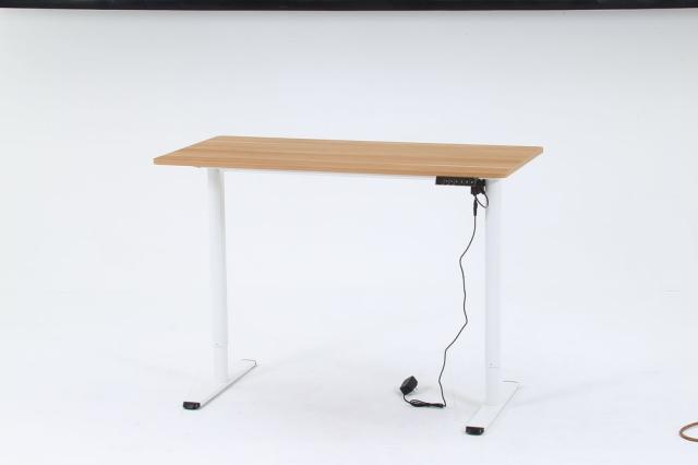 不二貿易 72051 クロイー電動昇降デスク（ナチュラル×ホワイト）[72051フジボウエキ] 返品種別A_4