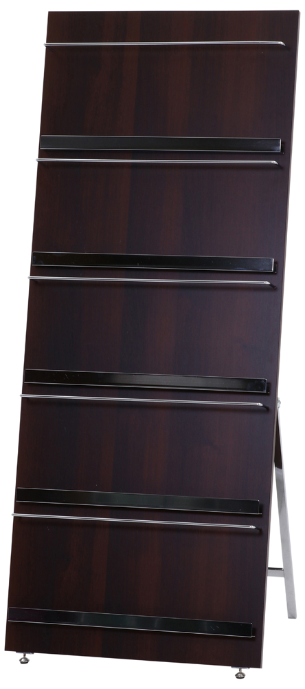 不二貿易 82310 ウッドマガジンラック デコール 5段 ワイド（ブラウン）[82310フジボウエキ] 返品種別A