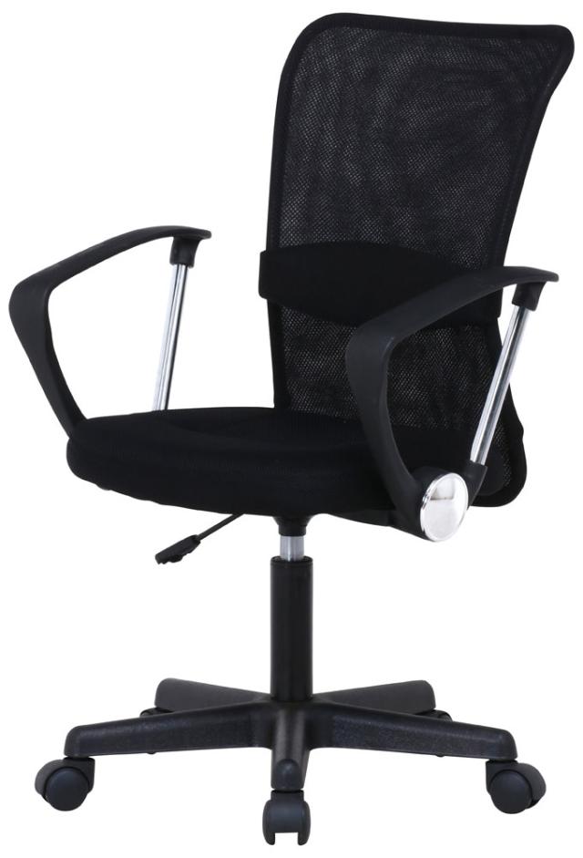 不二貿易 90870 メッシュバックチェアー ハンター 肘付(ブラック)[90870フジボウエキ] 返品種別A